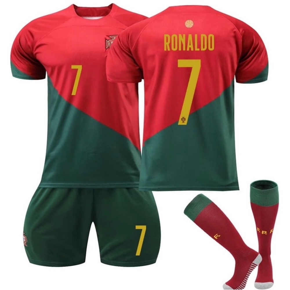 NEW Kids Christiano Ronaldo Portugal Soccer Uniform Jersey Set Shorts and Socks